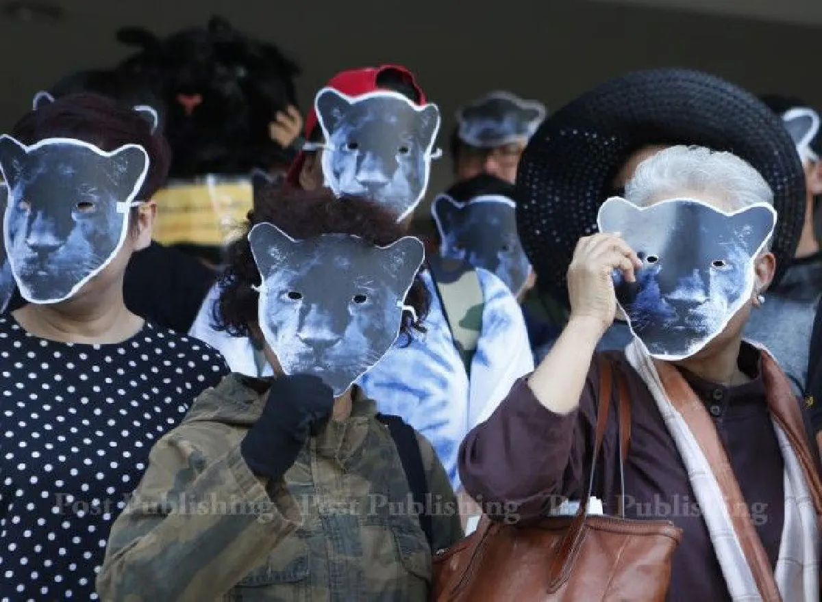 ชมภาพชุด!"หน้ากากเสือดำ"รวมตัวทวงความยุติธรรมให้สัตว์ป่า