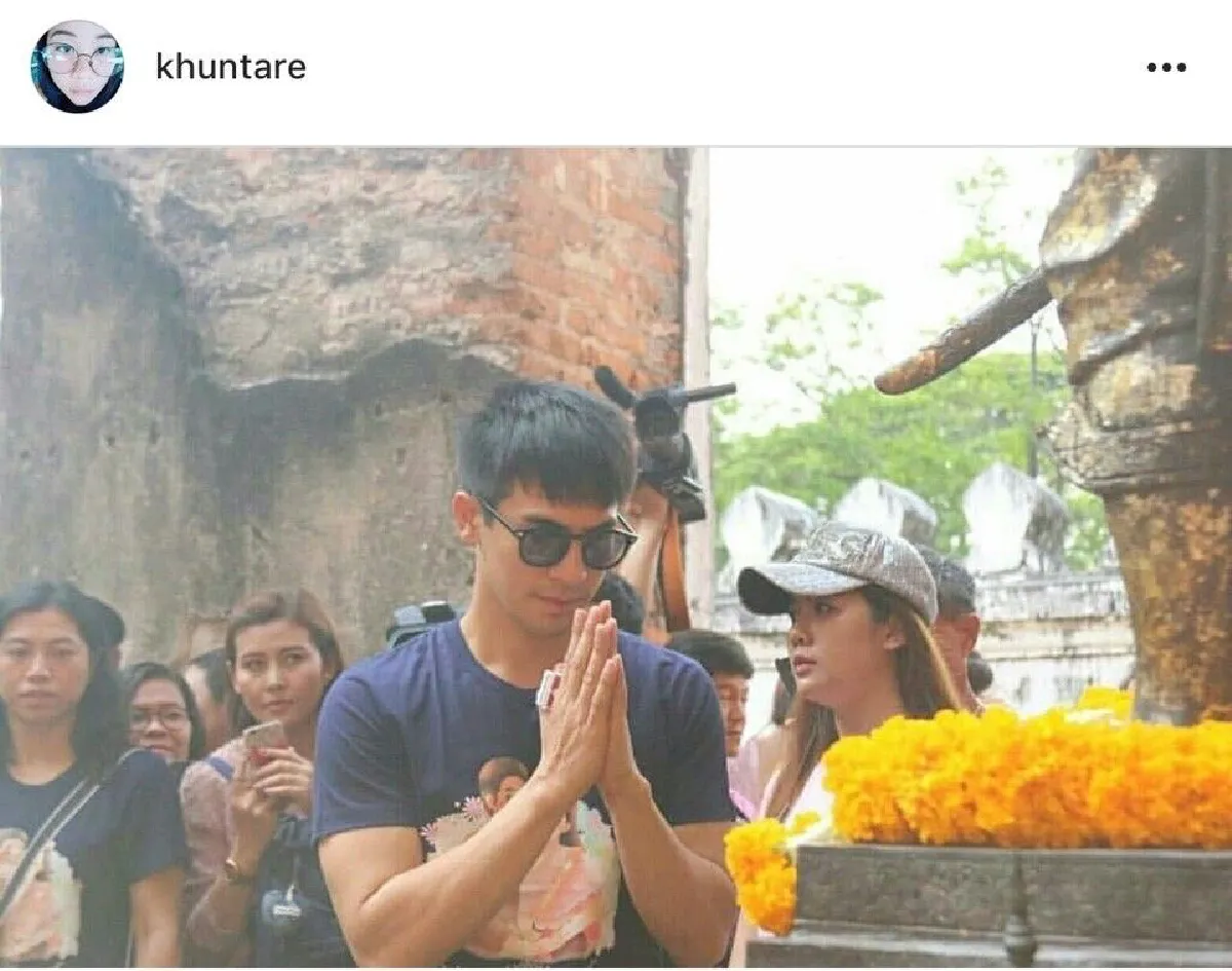 คลื่นมหาชนแห่ต้อนรับ “พี่หมื่นโป๊บ” และทีมนักแสดง “บุพเพสันนิวาส” ร่วมสักการะสมเด็จพระนารายณ์