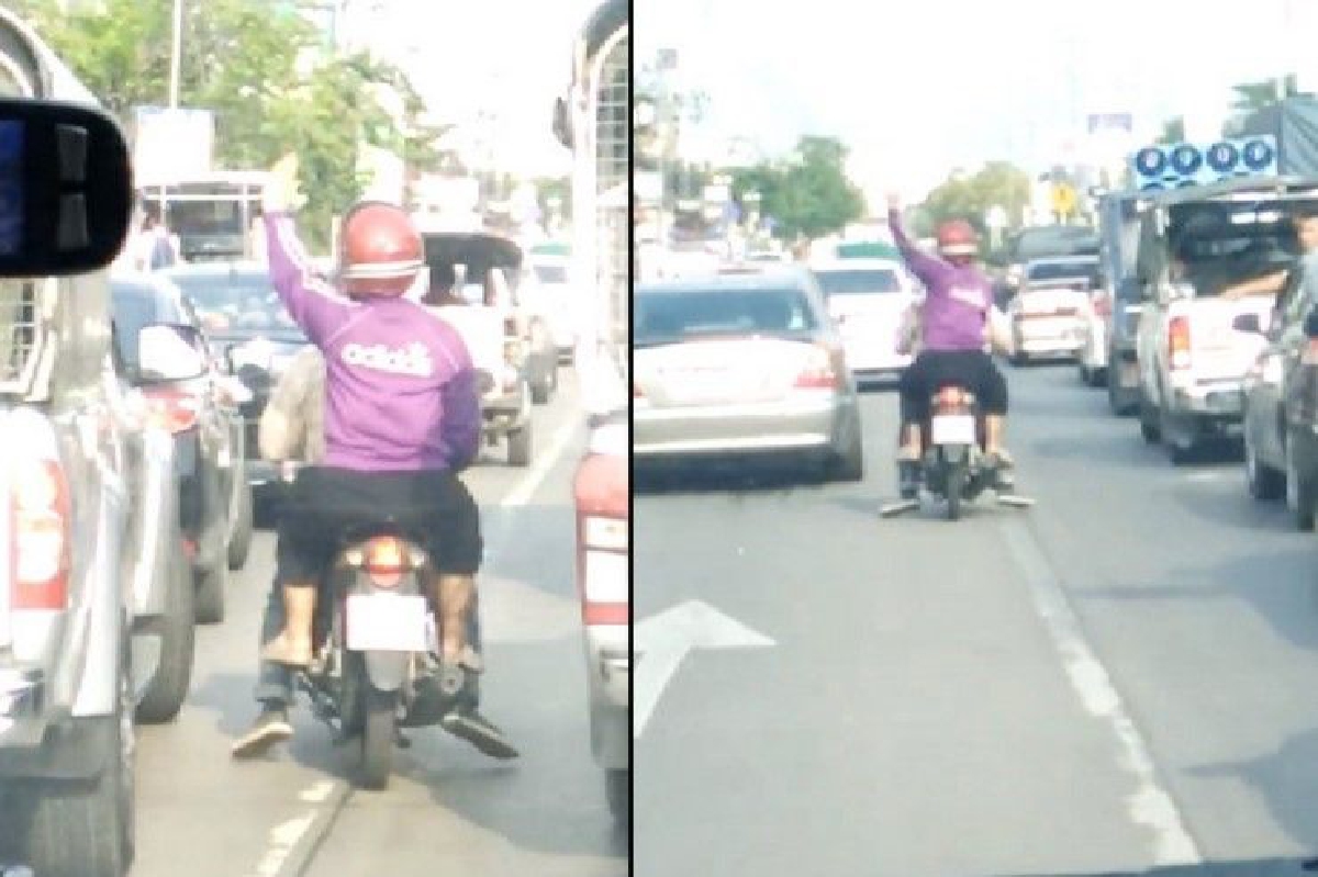 น่าชื่นชม! สามีภรรยาขับรถมอเตอร์ไซค์ เปิดทางให้รถฉุกเฉิน น่าชื่นชม! สามีภรรยาขับรถมอเตอร์ไซค์ เปิดทางให้รถฉุกเฉิน