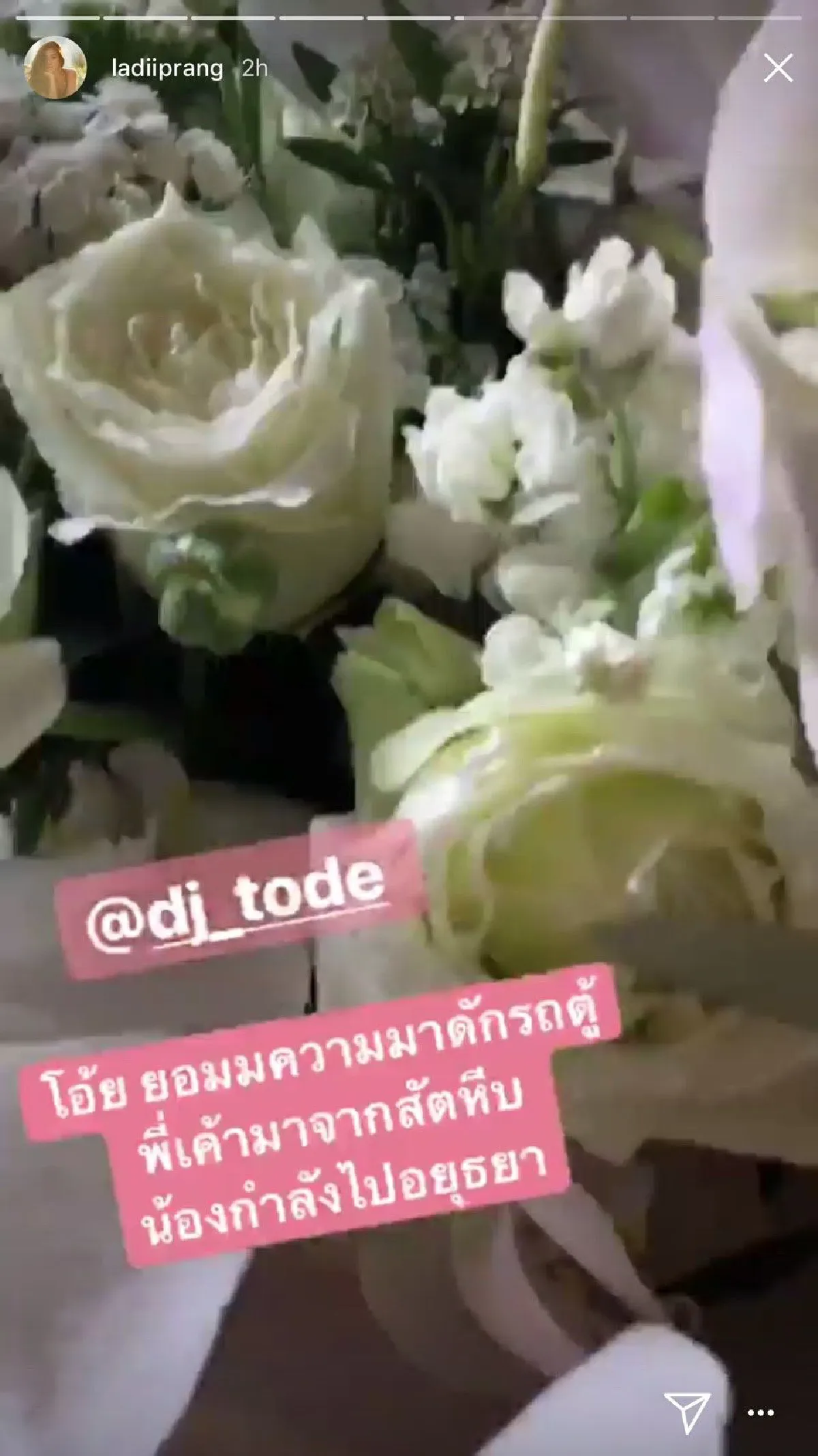 "ดีเจโต๊ด” ออกจากป่า! หอบดอกไม้ เซอร์ไพรส์ “แม่หญิงจันทร์วาด” ในวันเกิด