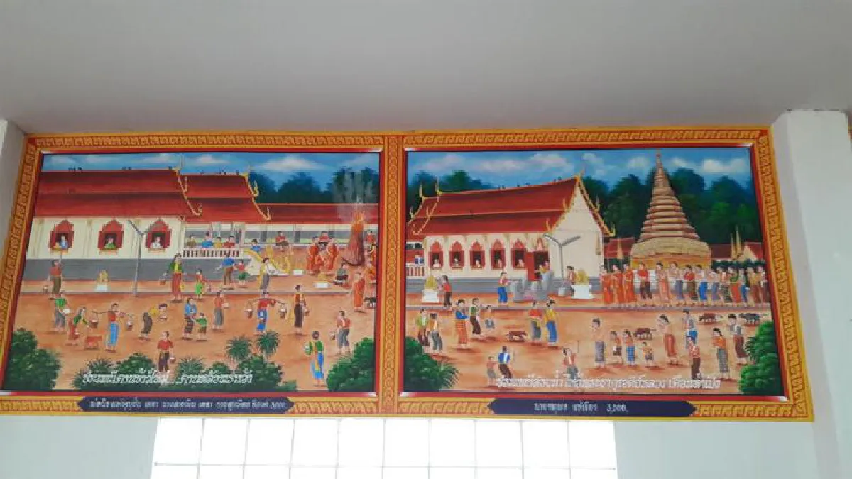 วัดเจดีย์หลวงเขียนภาพรักษาวัฒนธรรม