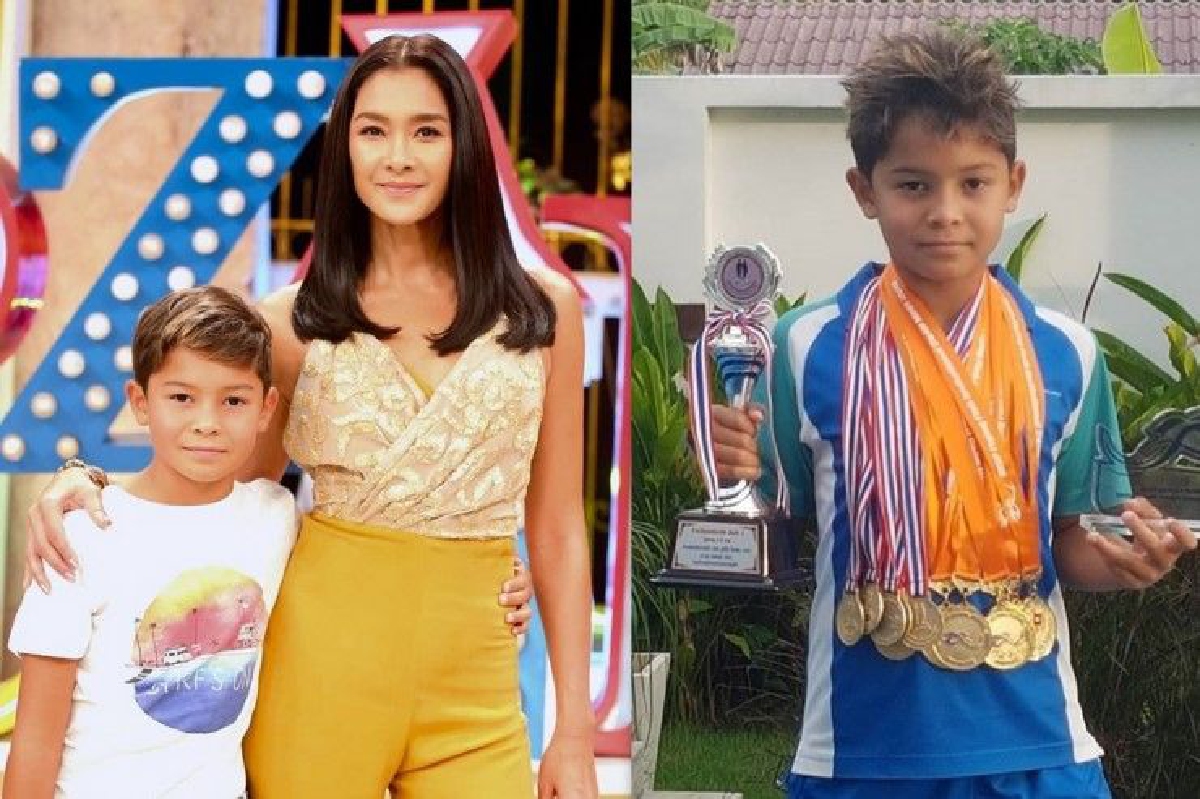 แม่ปลื้มมาก! ลูกเกด อวดลูกชาย น้องสกาย แข่งว่ายน้ำได้เหรียญทองเต็มคอ แม่ปลื้มมาก! ลูกเกด อวดลูกชาย น้องสกาย แข่งว่ายน้ำได้เหรียญทองเต็มคอ