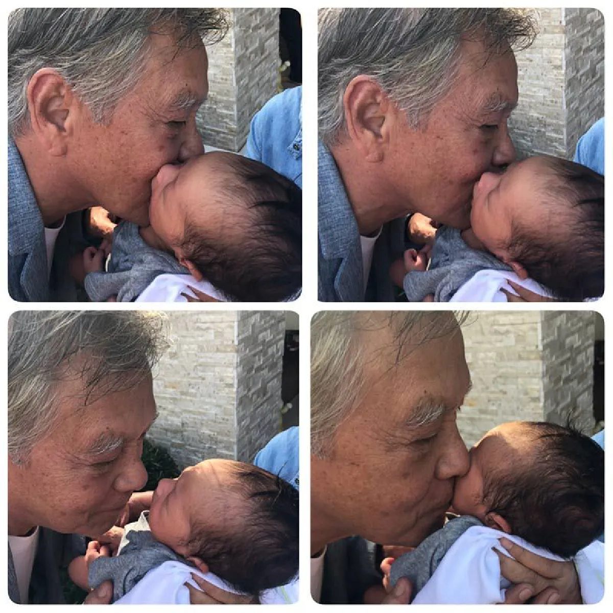 ภาพสุดอบอุ่น! ปู่หนิง นิรุตต์ ทั้งกอดและหอม หลานโพธิ์ ลูกชายชาคริต