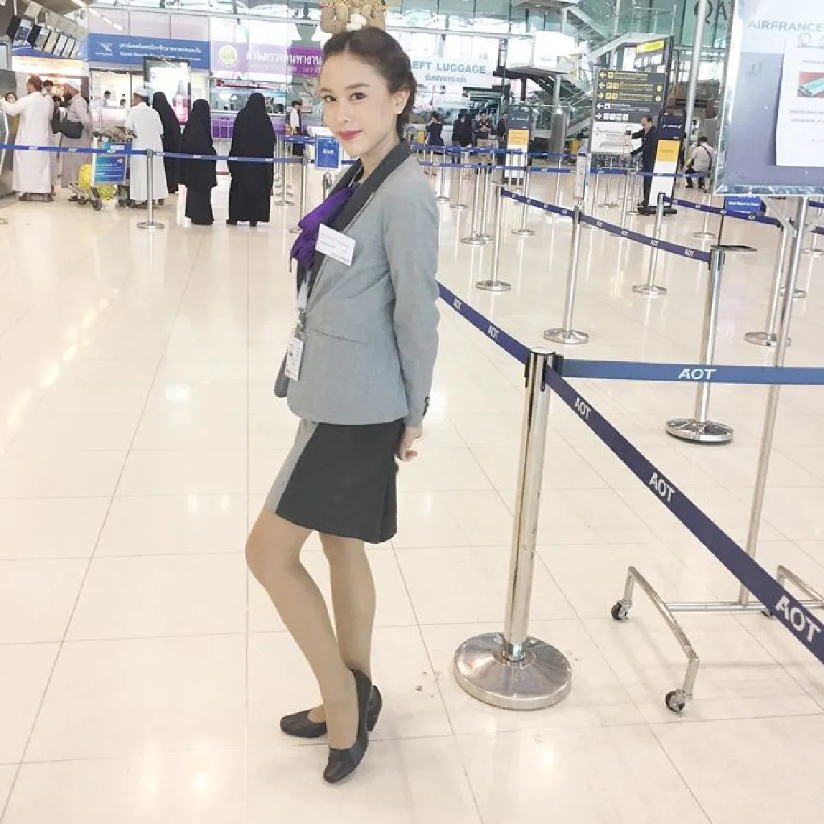 ส่องความสวย มิ้ง ศวภัทร สมัยเป็นนศ.ฝึกงานในชุดกราวนด์สนามบิน