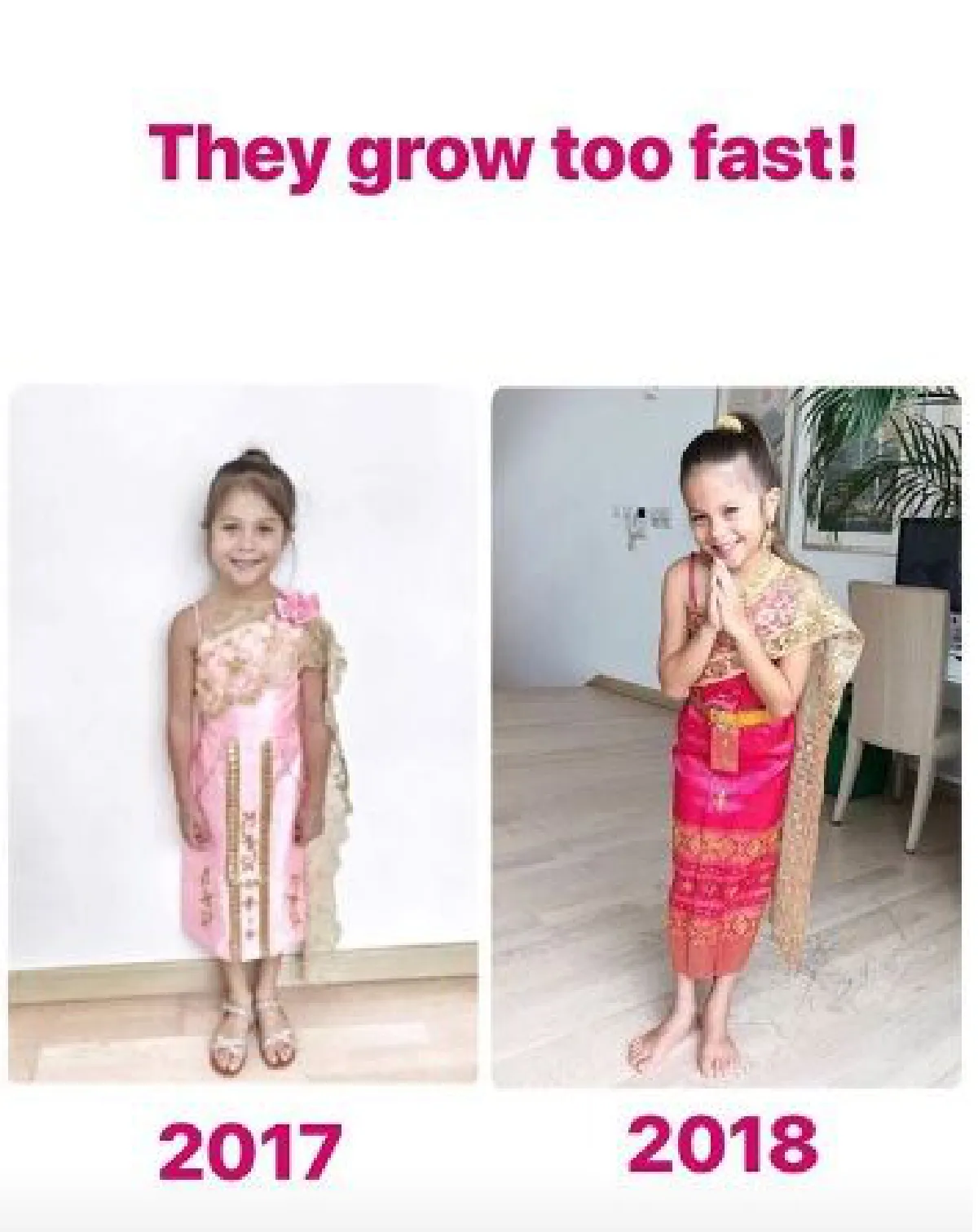 น้องไลลา ลูกสาว พอลล่า เทเลอร์ สวมชุดไทยสวยหวานได้แม่มาเต็มๆ