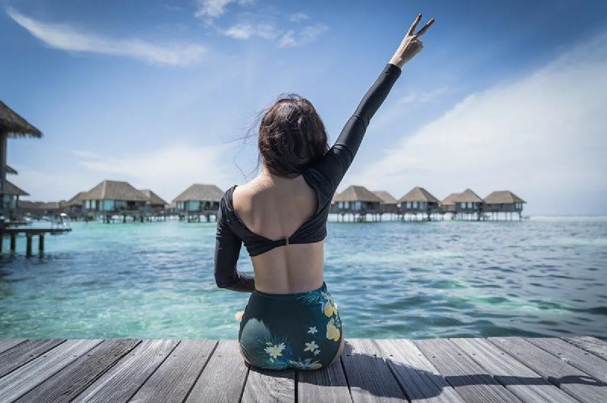 นานๆทีแซ่บ! เก้า สุภัสสรา อวดผิวขาวขายาวสวยเซ็กซี่ที่มัลดีฟส์