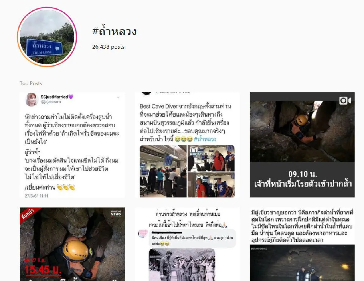 รวม "แฮชแท็ก.#" ส่งกำลังใจขอให้ "ทีมหมูป่า" ติดถ้ำปลอดภัย
