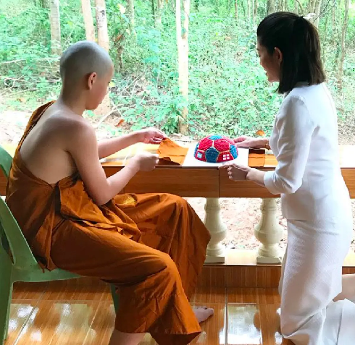 “น้องปราบ” ลูกชาย “สู่ขวัญ” ทำตามความตั้งใจ บวชในวันเกิดอายุ 13 ปี