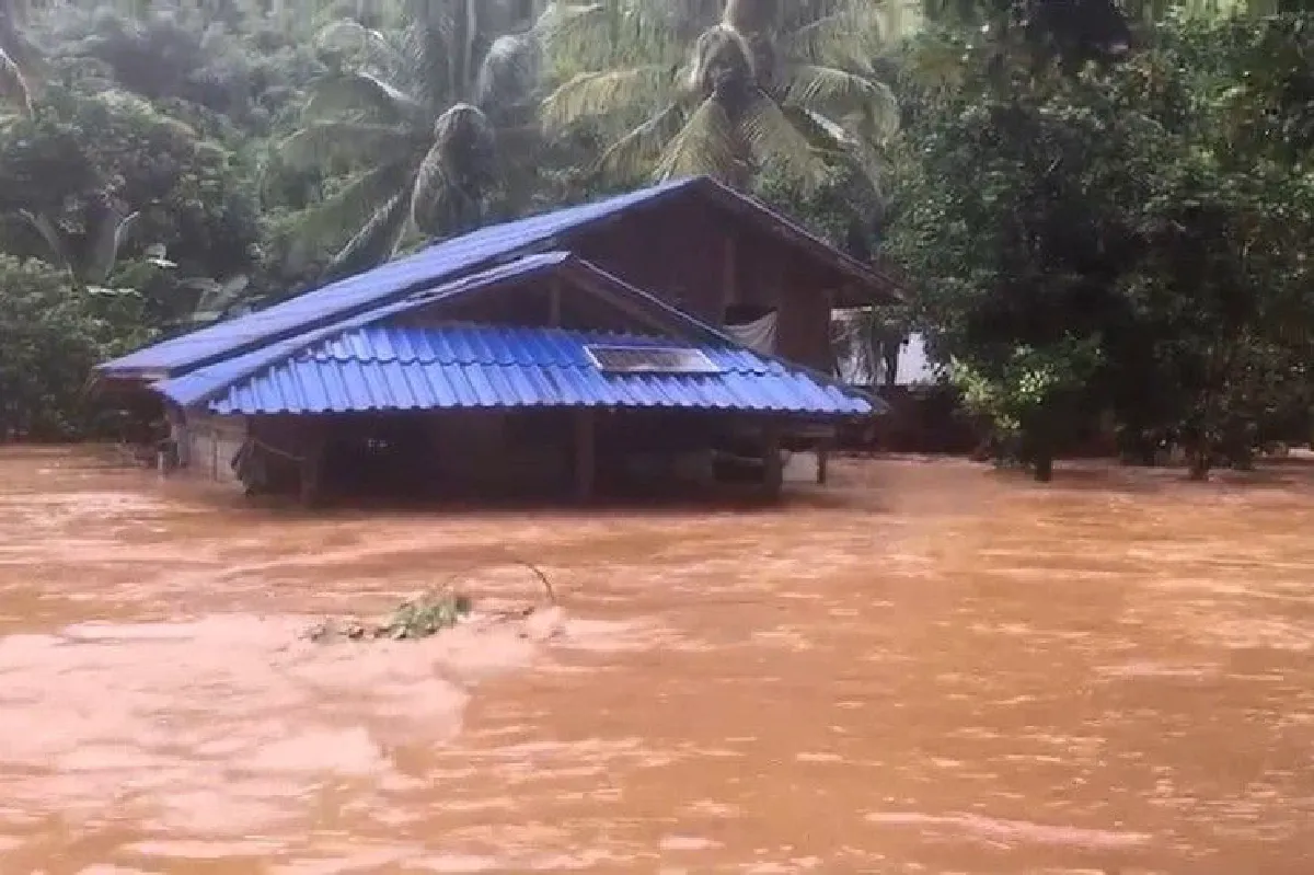 พายุเซินติญถล่มสังขละบุรีท่วมเกือบทั้งอำเภอดินโคลนถล่มปิดเส้นทาง