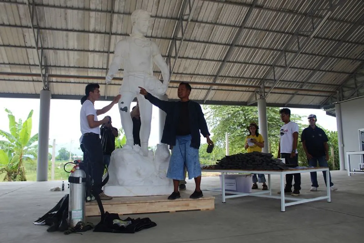 เปิดโมเดลต้นแบบก่อนปั้นจริงอนุสาวรีย์"จ่าแซม"คาด4เดือนเสร็จ