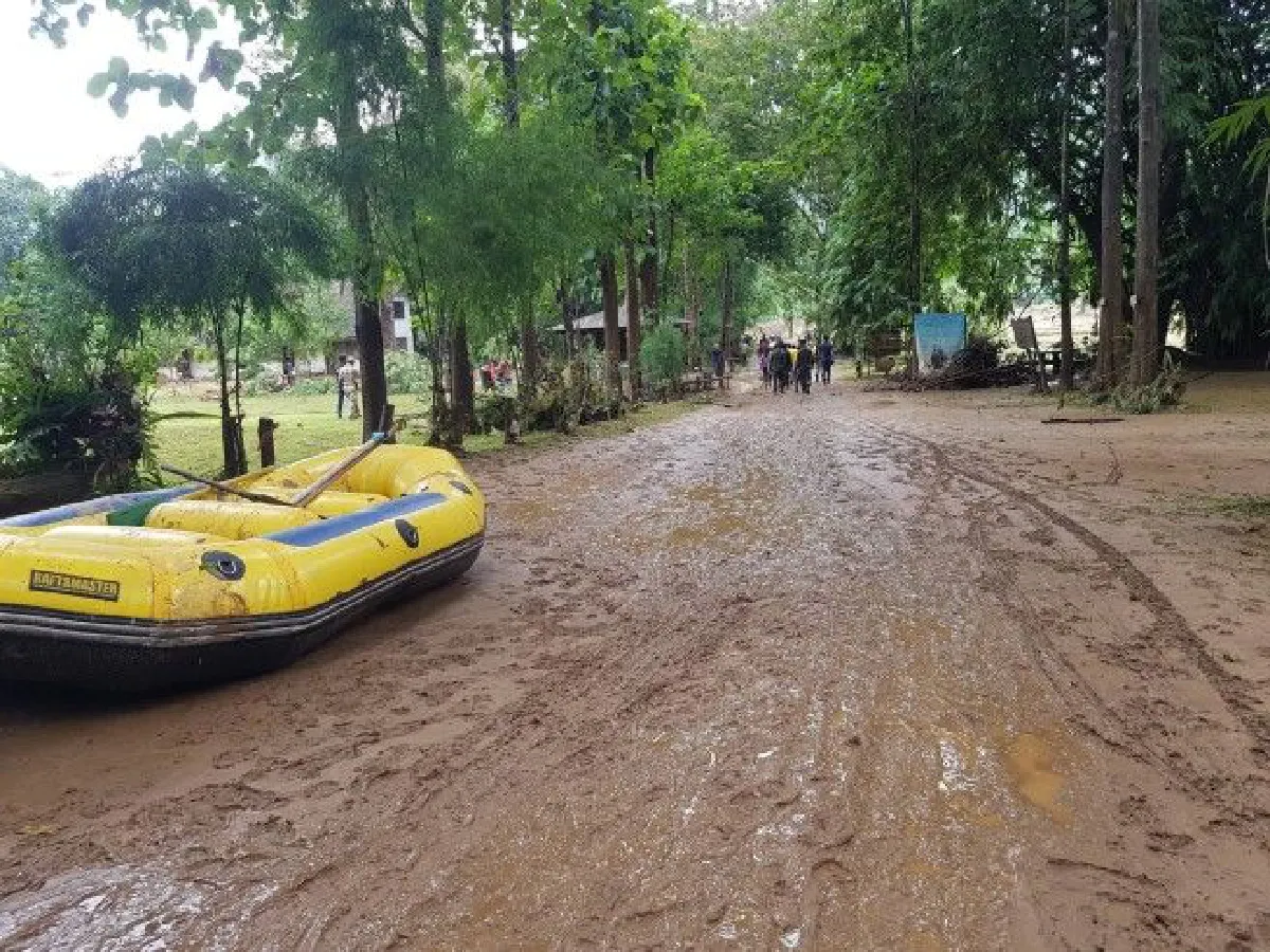 "สังขละบุรี"น้ำลดแล้ว! เจ้าหน้าที่เร่งเข้าช่วยผู้ประสบภัย