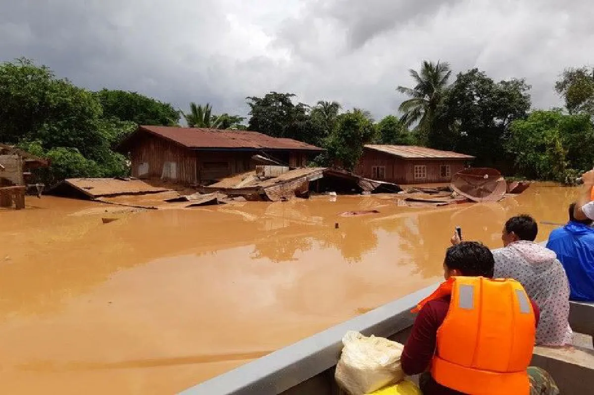 สื่อลาวเผยภาพความเสียหายเหตุเขื่อนเซเปียนแตก