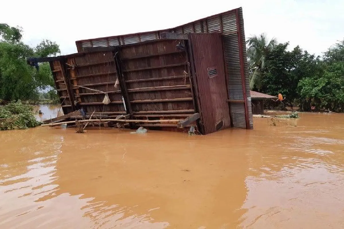 สื่อลาวเผยภาพความเสียหายเหตุเขื่อนเซเปียนแตก