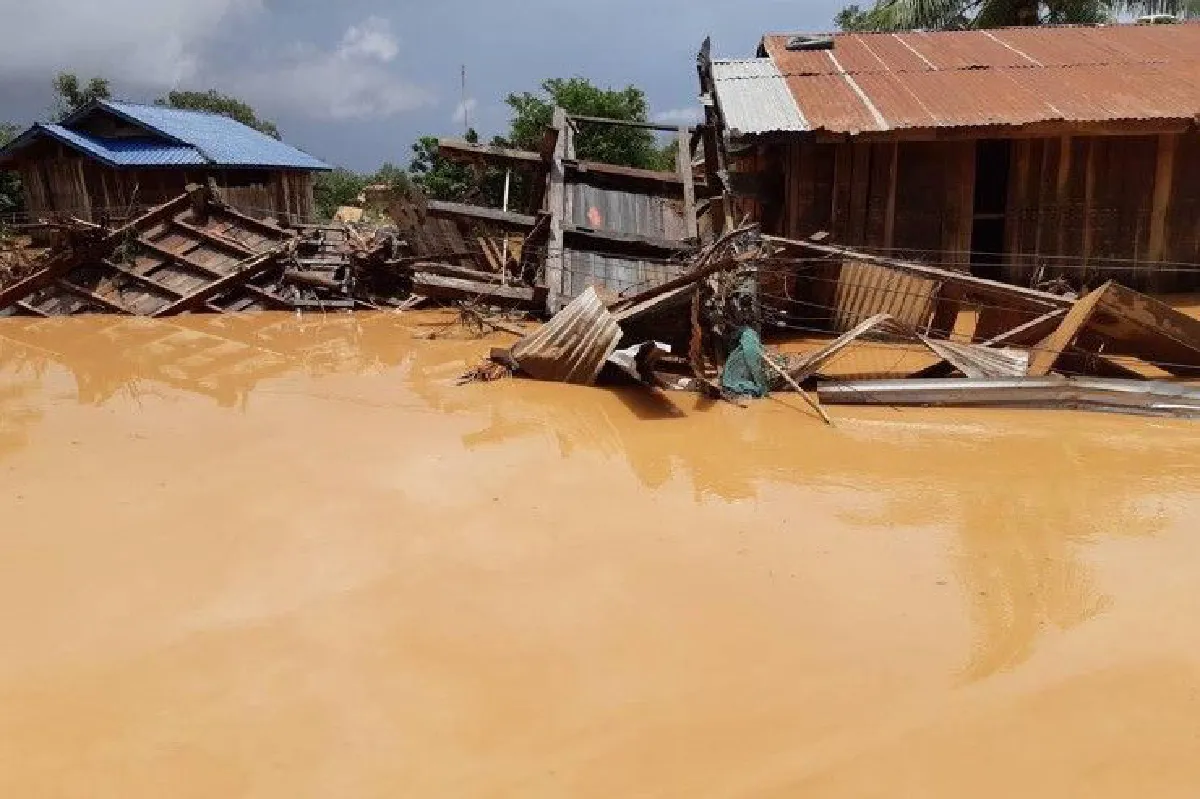 สื่อลาวเผยภาพความเสียหายเหตุเขื่อนเซเปียนแตก