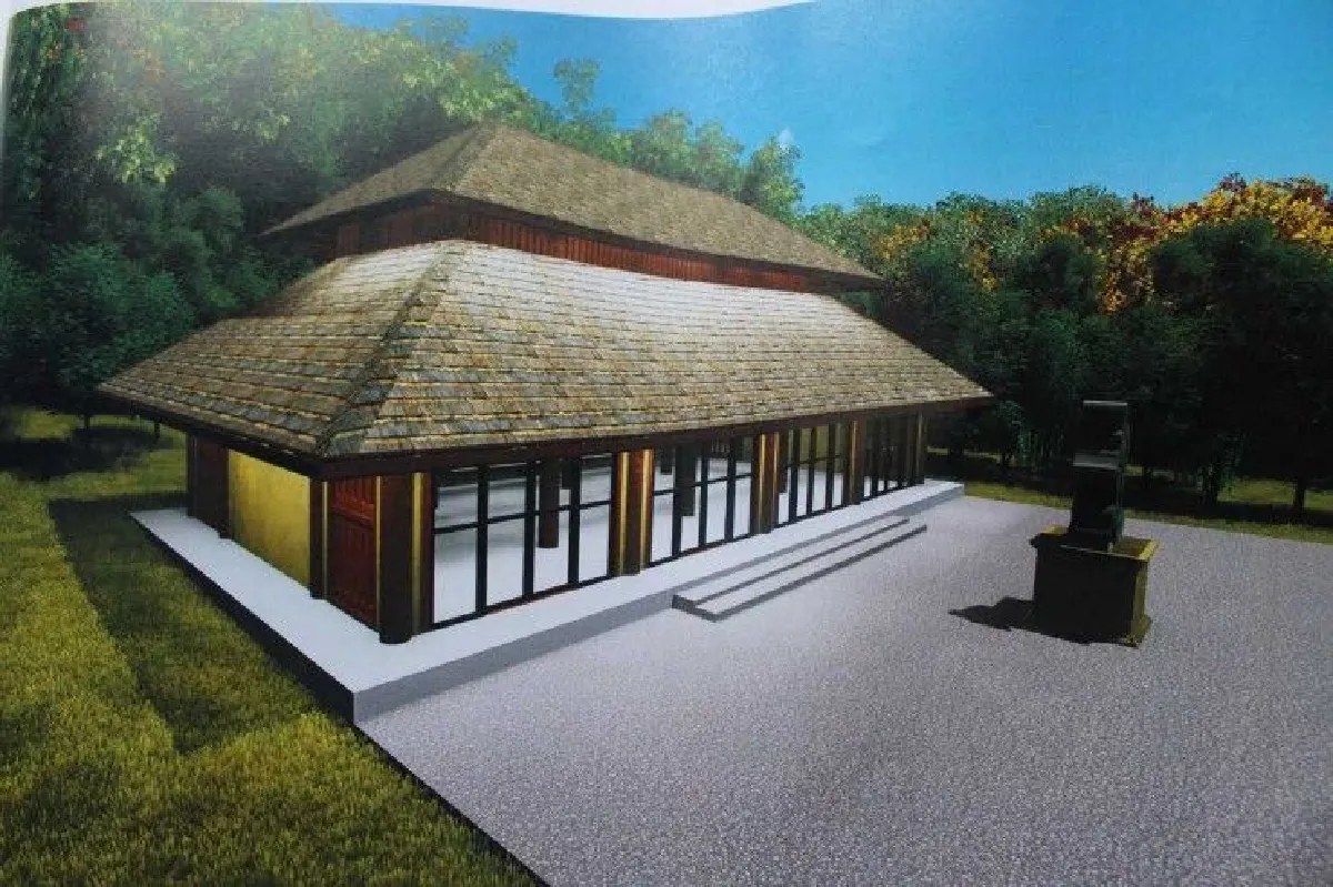 อ.เฉลิมชัยทำพิธีตอกหลักเริ่มต้นสร้างศาลาหอศิลป์-รูปปั้นจ่าแซมที่ถ้ำหลวง