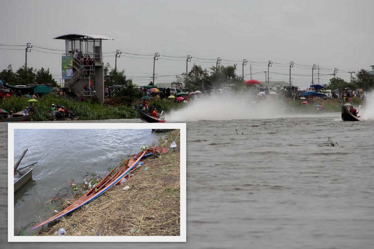 เรือแข่งสมุทรปราการเกิดพลาดกระแทกน้ำเแตกทั้งลำคนขับสาหัส เรือแข่งสมุทรปราการเกิดพลาดกระแทกน้ำเแตกทั้งลำคนขับสาหัส