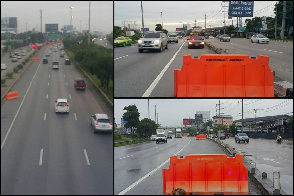 ตร.ทางหลวงบางใหญ่แก้ปัญหาวิ่งไหล่ทางด้วย "แบริเออร์" ตร.ทางหลวงบางใหญ่แก้ปัญหาวิ่งไหล่ทางด้วย "แบริเออร์"