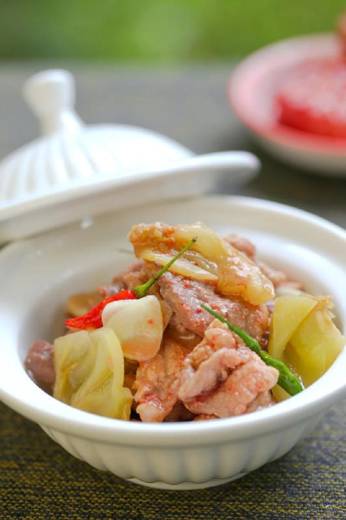 ข้าวต้มกุ๊ย พุ้ยกับแกล้ม หมูผัดเต้าหู้ยี้แดง