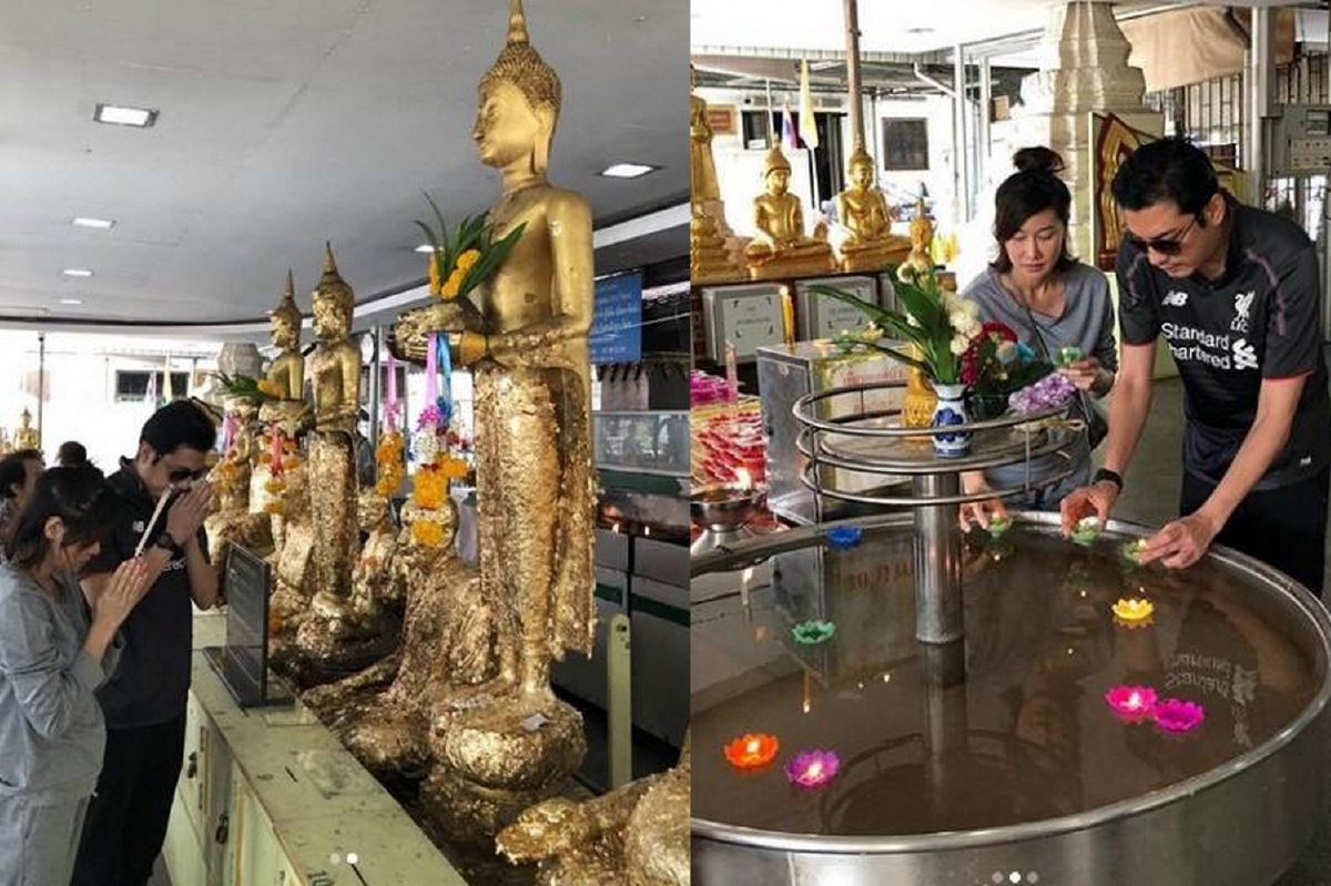 ติ๊ก บิ๊กบราเธอร์ ควง ศรราม เข้าวัดทำบุญ เผยให้เห็นท้องชัดๆครั้งแรก ติ๊ก บิ๊กบราเธอร์ ควง ศรราม เข้าวัดทำบุญ เผยให้เห็นท้องชัดๆครั้งแรก
