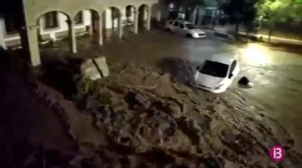 น้ำท่วมฉับพลันบนเกาะมายอร์ก้าของสเปน