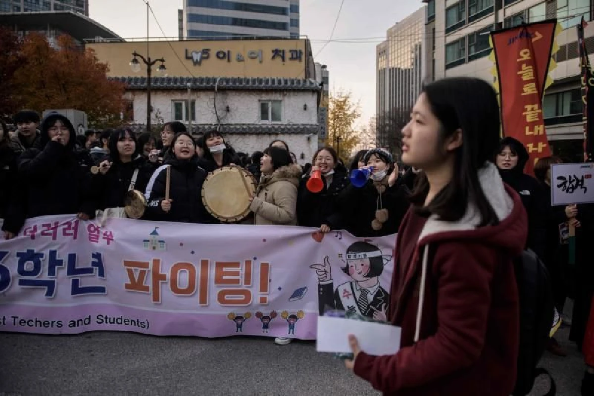 เกาหลีใต้เงียบทั้งประเทศ ให้นักเรียนสอบ