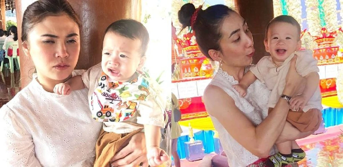 ความแฮปปี้ต่างกันเมื่อ “น้องโพธิ์” ถ่ายรูปกับ “แม่แอน" และตอนถ่ายรูปกับสาวสวย