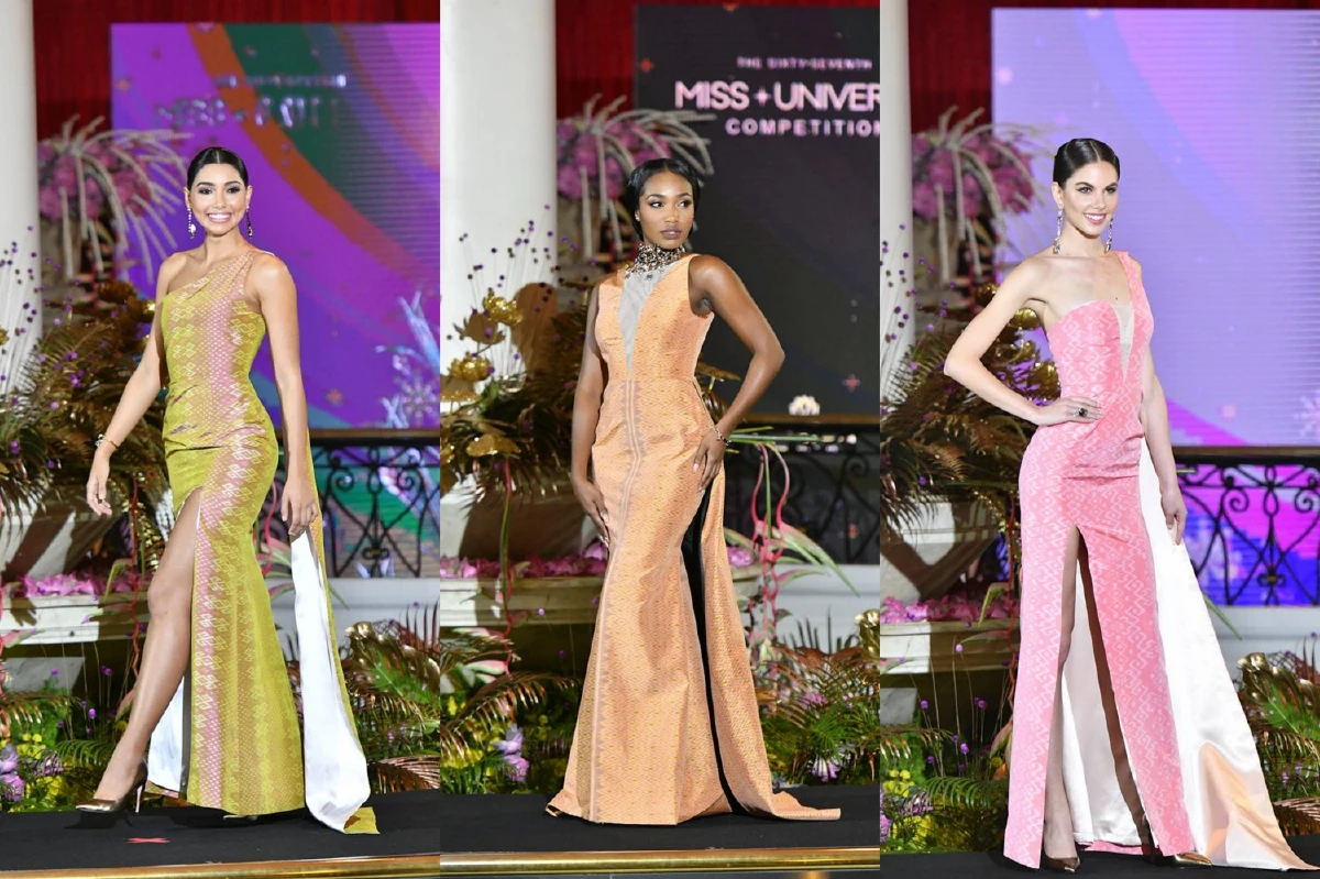 สาวงามผู้เข้าประกวดมิสยูนิเวิร์ส 2018 อวดโฉมชุดผ้าไหมไทยสุดอลังการ