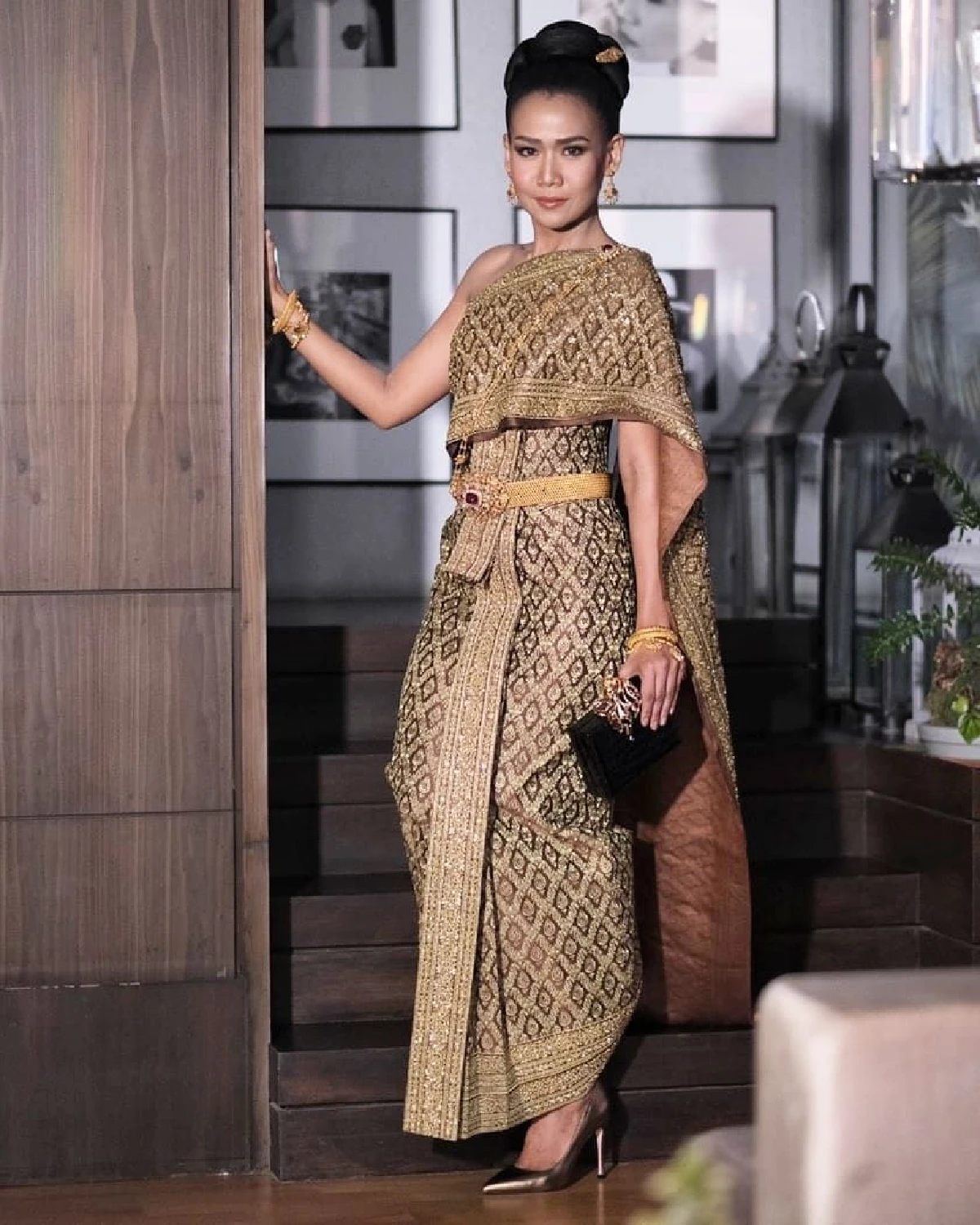 สวยมากจนจำไม่ได้! กาละแมร์ พัชรศรี สวมชุดไทยอวดลุคอ่อนหวาน