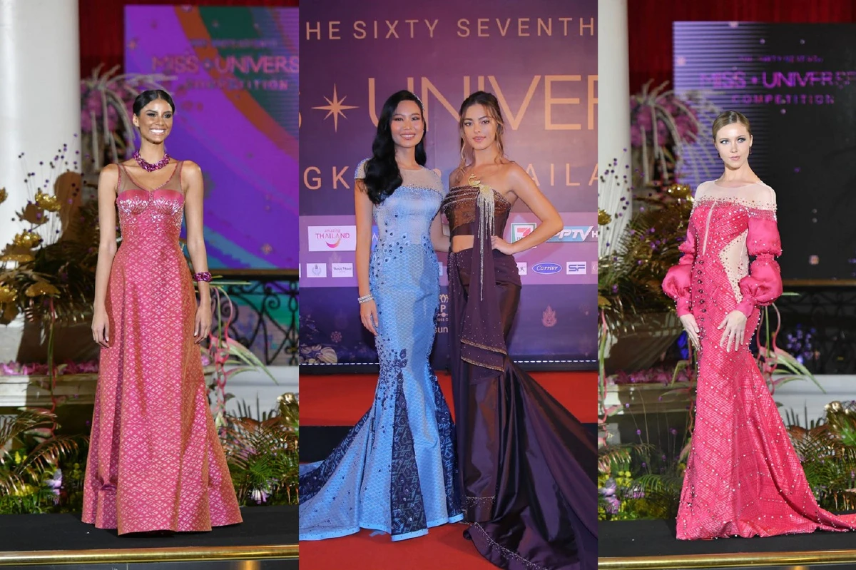 สาวงามผู้เข้าประกวดมิสยูนิเวิร์ส 2018 อวดโฉมชุดผ้าไหมไทยสุดอลังการ