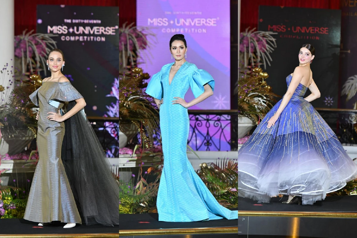 สาวงามผู้เข้าประกวดมิสยูนิเวิร์ส 2018 อวดโฉมชุดผ้าไหมไทยสุดอลังการ