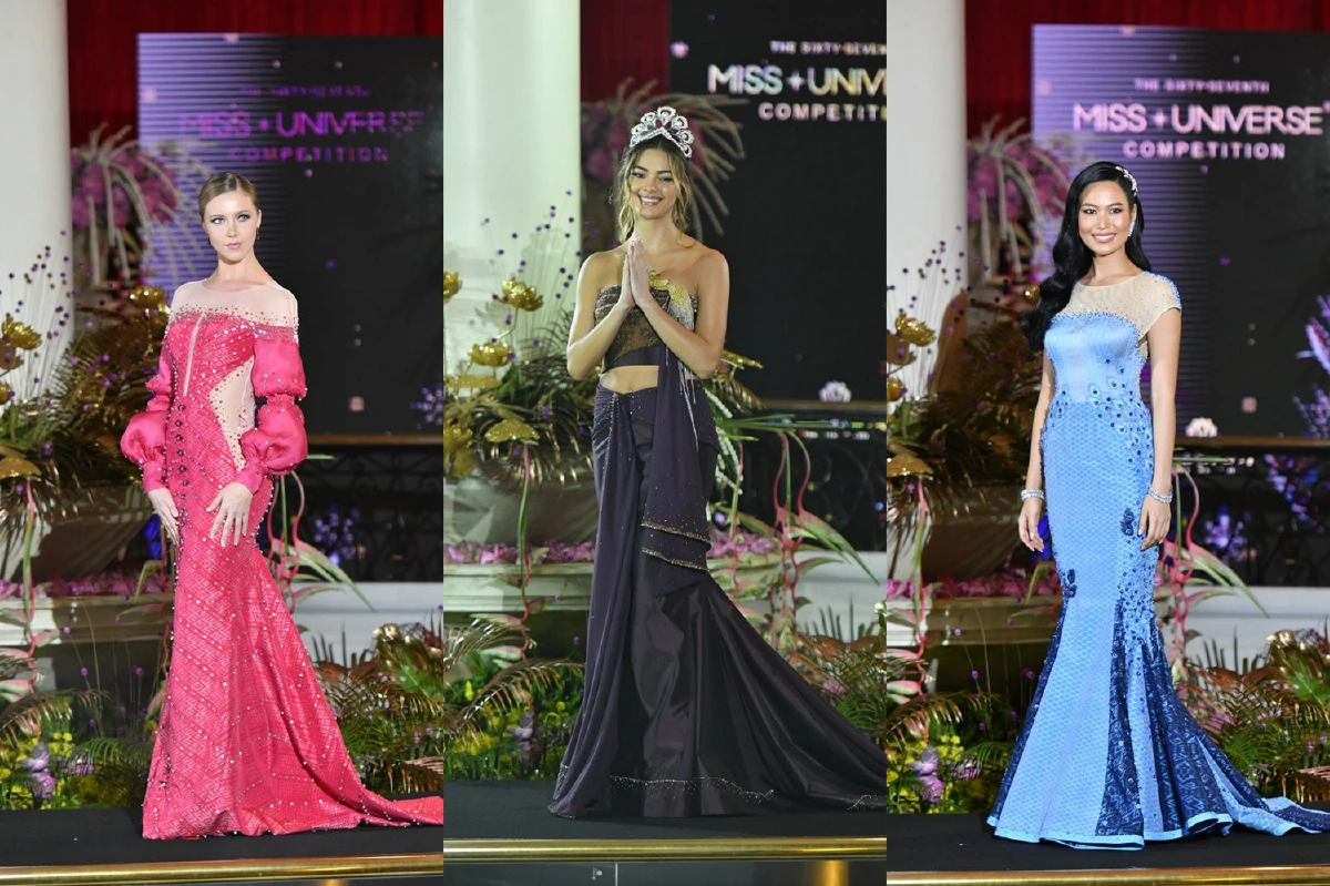 สาวงามผู้เข้าประกวดมิสยูนิเวิร์ส 2018 อวดโฉมชุดผ้าไหมไทยสุดอลังการ