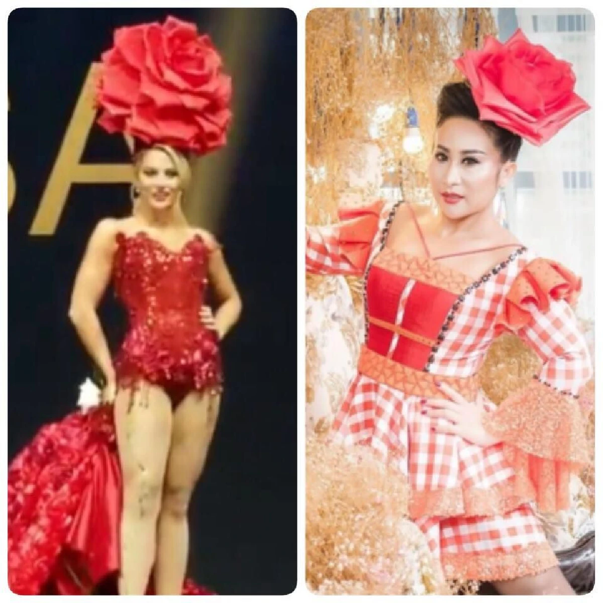 ลาล่าสะออน กรี๊ดแตก! เมื่อสาวงามจาก USA ใส่ชุดกุหลาบดอกใหญ่กว่าเธอ (คลิป)