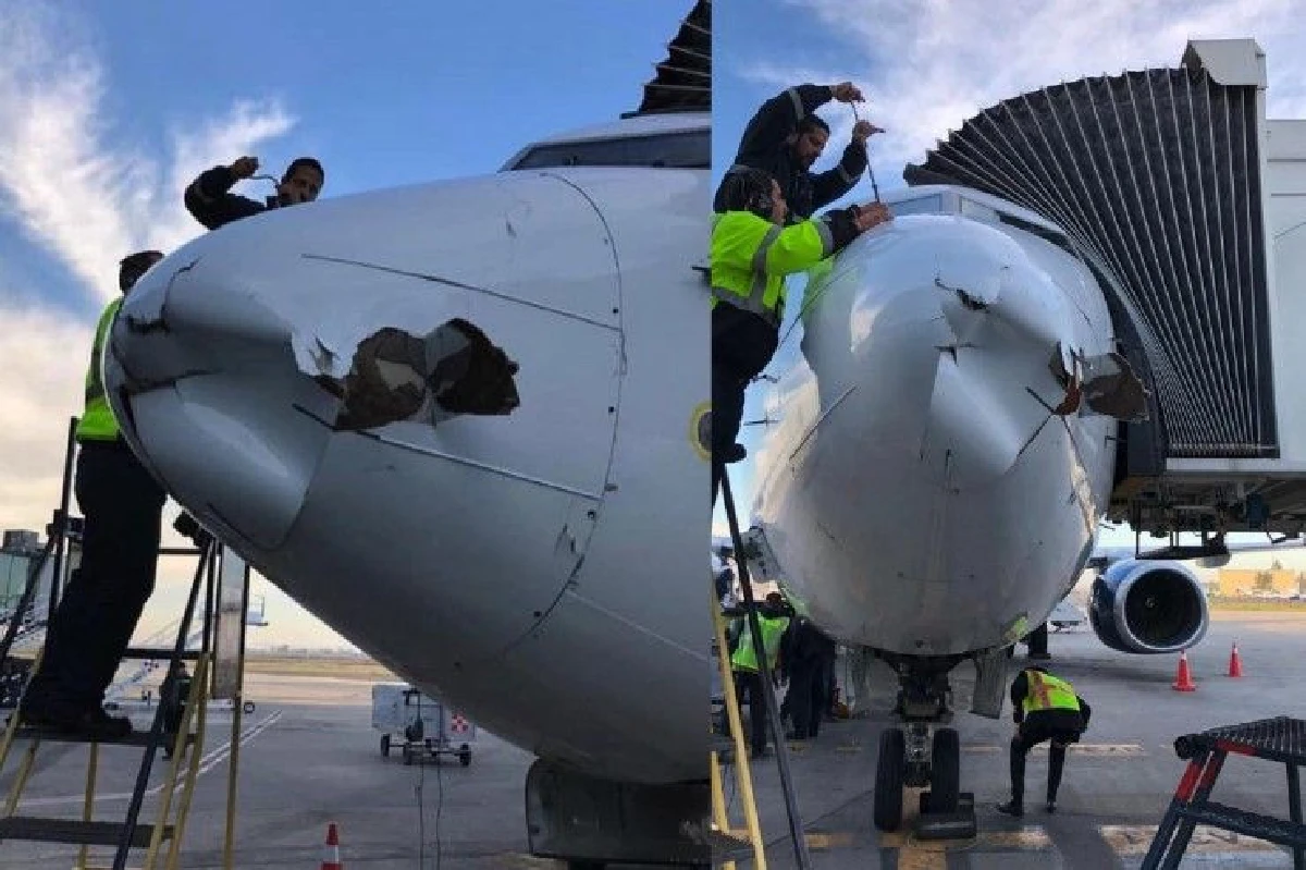 ผู้โดยสารระทึก เครื่องบินเม็กซิโกชนวัตถุปริศนาขณะลงจอด