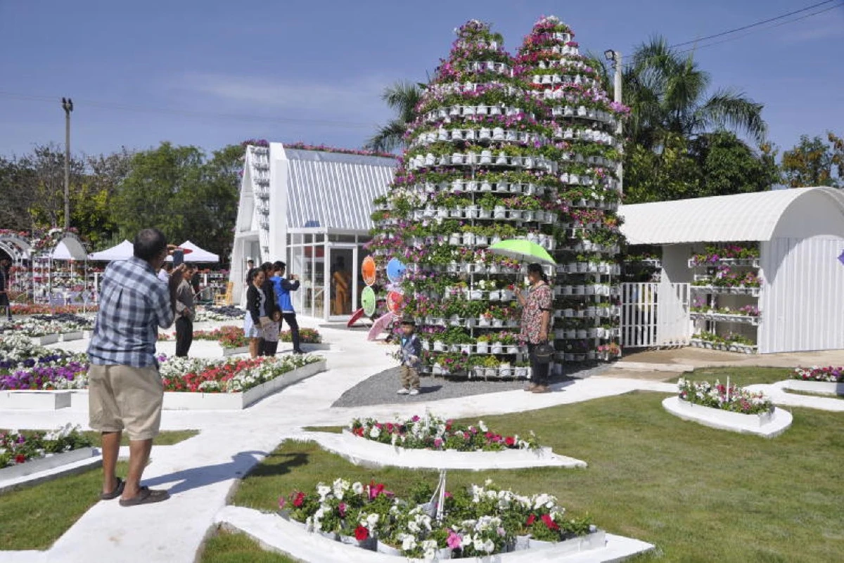 พลิกผืนนา 2 ไร่สู้วิกฤต เนรมิตสวนดอกไม้ผสมสวนเกษตร