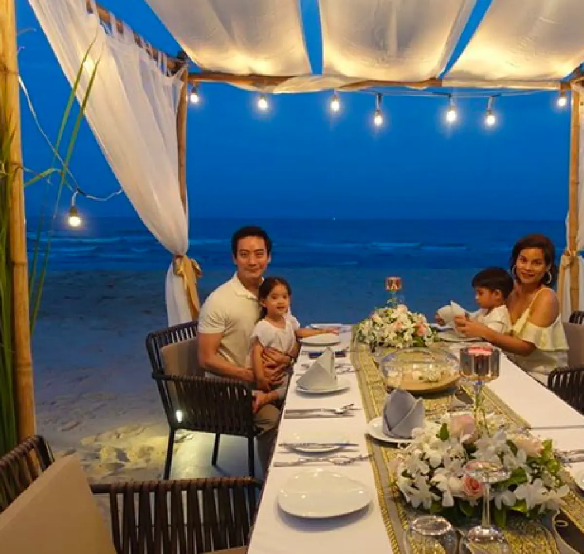 อบอุ่นหัวใจ "โอปอล์" ฉลองวันเกิดอายุ 37 กับครอบครัว เรียบง่ายริมทะเล