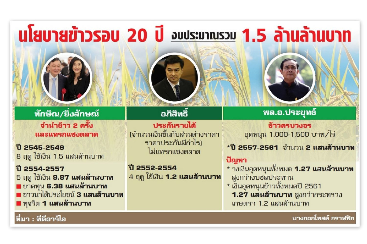ทีดีอาร์ไอชงรัฐปรับนโยบายข้าว ทีดีอาร์ไอชงรัฐปรับนโยบายข้าว