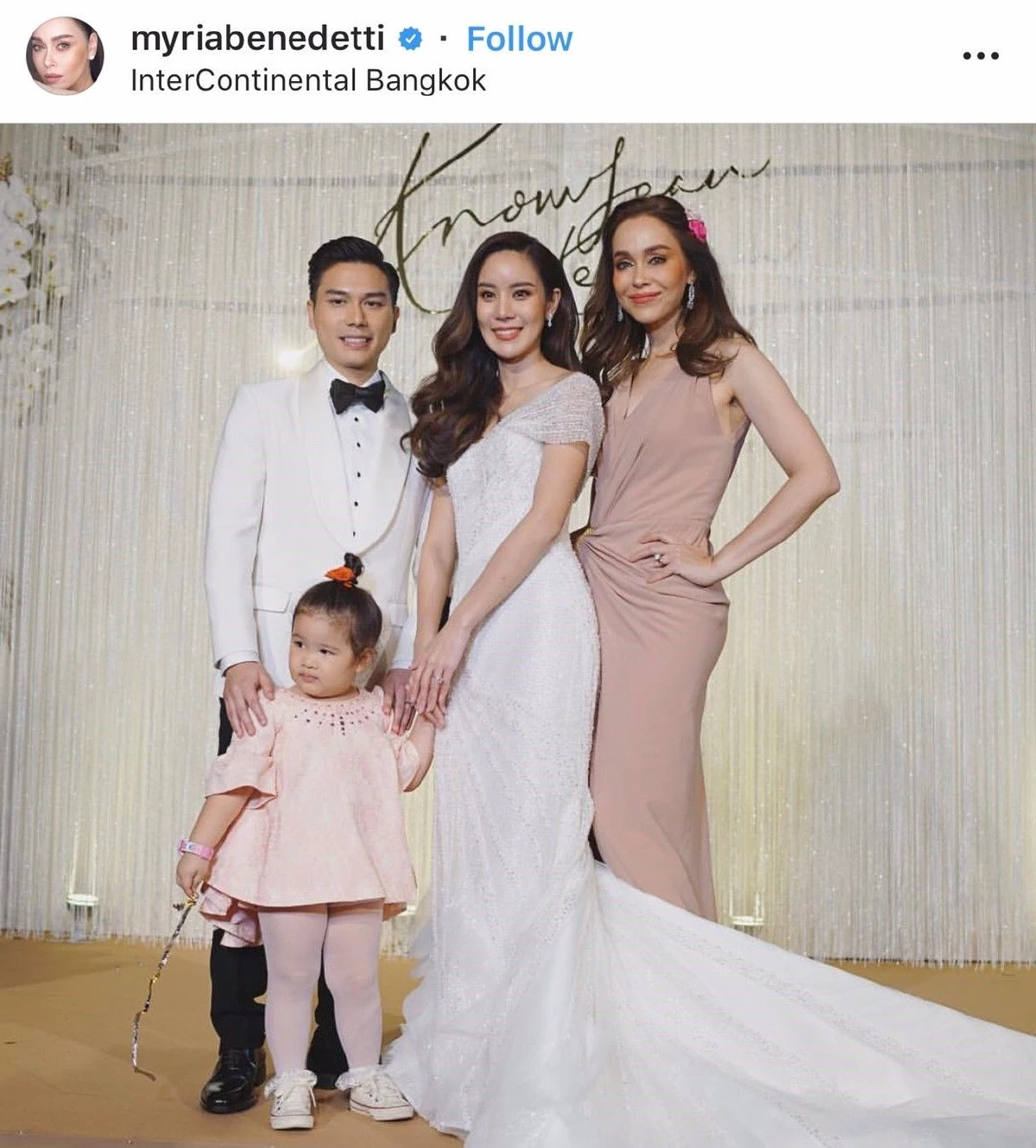 เป็นฝั่งเป็นฝา! ขนมจีน ควง ไฮโซเคน ฉลองวิวาห์สุดโรแมนติก