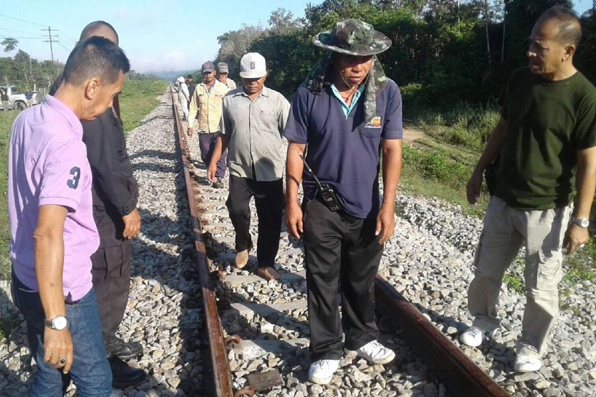 นราฯป่วนบึ้มรางรถไฟเสียหายพบเป็นระเบิดชนิดเดียวกับเหตุป่วน4อำเภอ