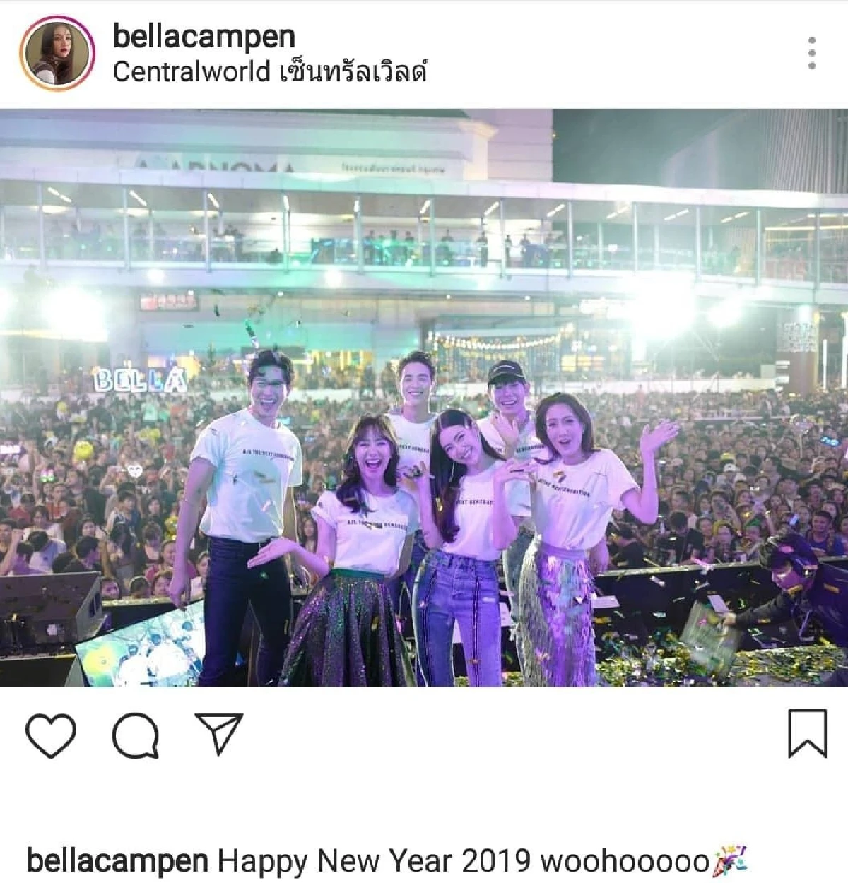 รวมภาพคนบันเทิงต่างเฉลิมฉลองส่งท้ายปีเก่า ต้อนรับปีใหม่ 2562