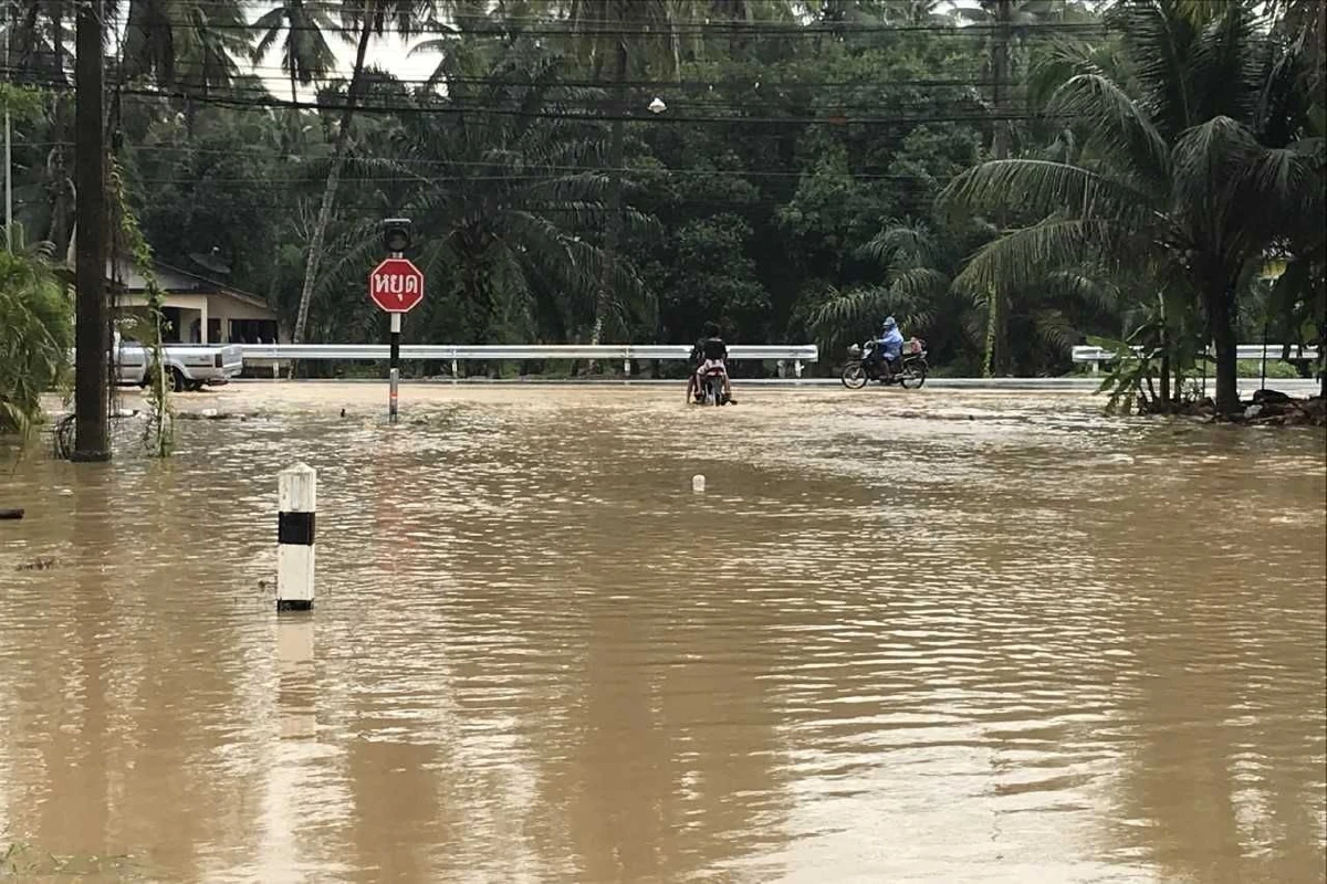 "บางสะพาน"ฝนตกหนัก2วันติดน้ำเอ่อท่วมพื้นที่ลุ่มต่ำ