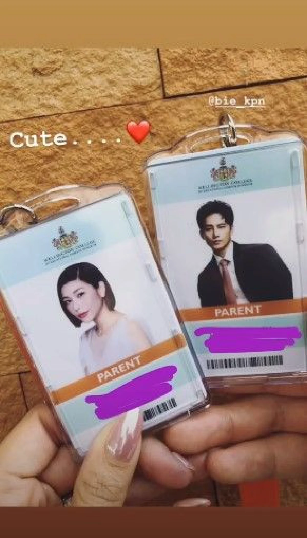 เป๊ะมาก! บี้-กุ๊บกิ๊บ อวดภาพติดบัตรผู้ปกครอง สวยหล่อเหมือนดาราเกาหลีมาเอง