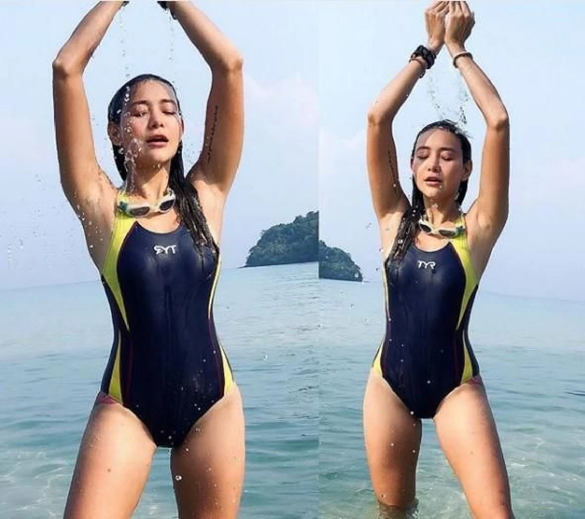 2 ศรีพี่น้องสุดแซ่บ โย-เอ สวมชุดว่ายน้ำส่งตรงความเซ็กซี่จากเกาะกูด