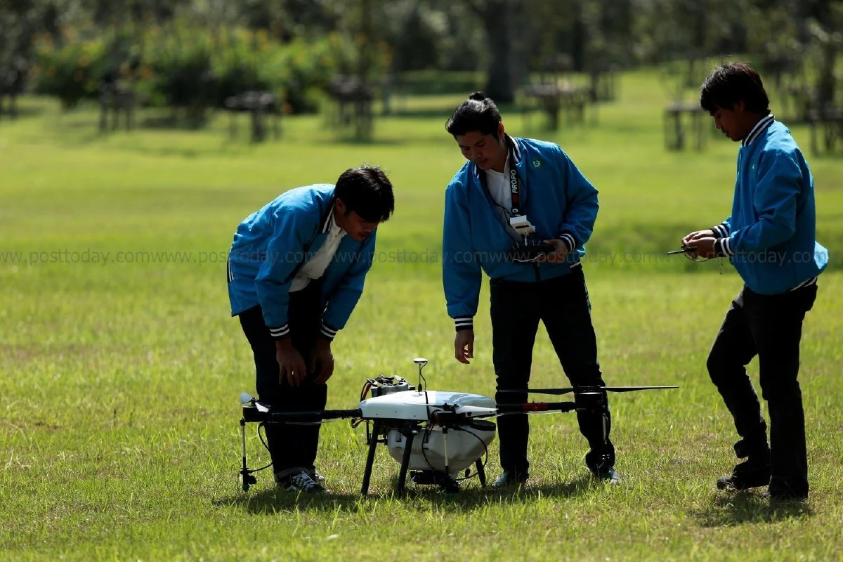 นำโดรนบินทดสอบฉีดน้ำลดฝุ่นละออง เล็งนำออกปฏิบัติการจริง4พื้นที่