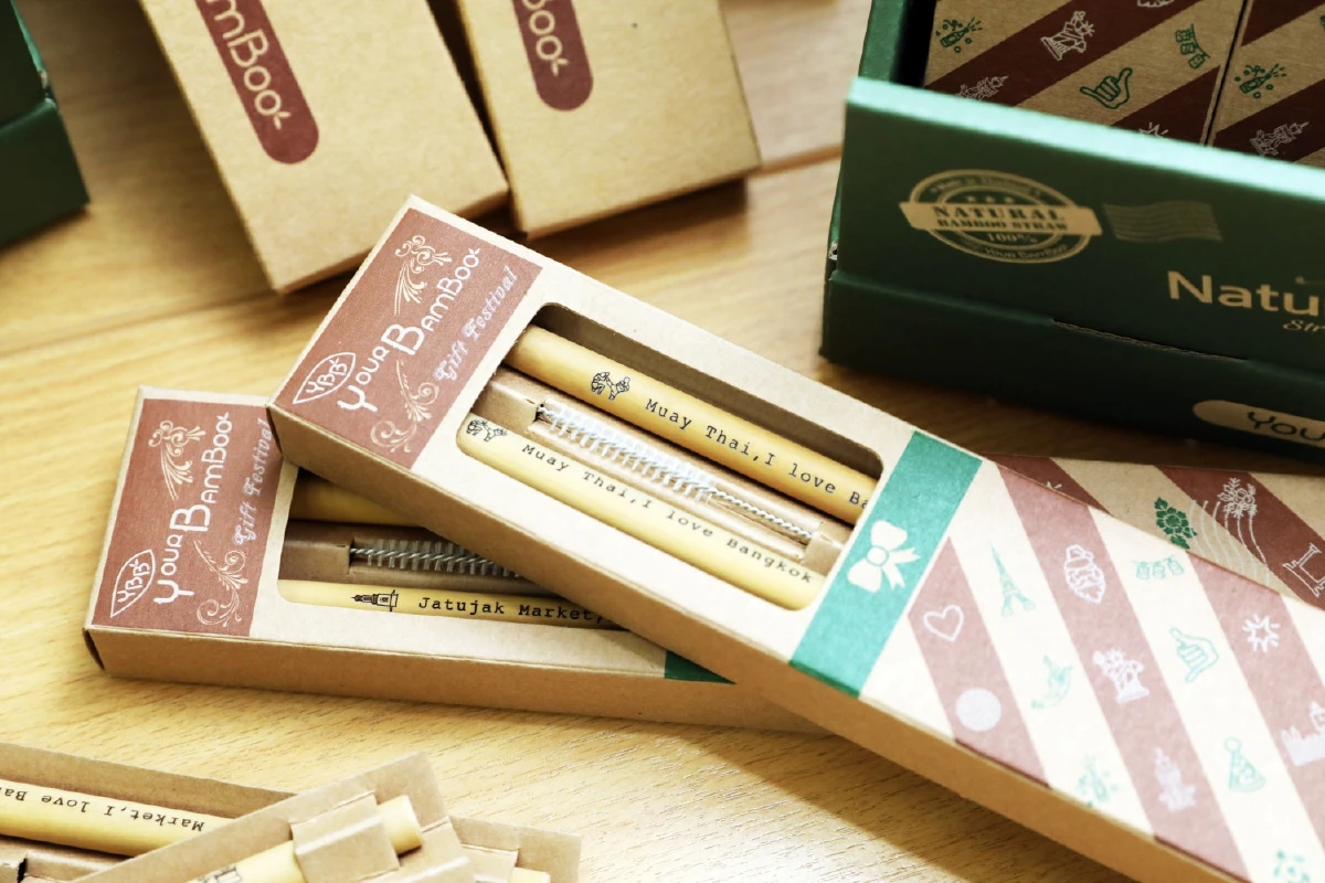 ใช่เลย! หลอดดูดน้ำไม้ไผ่ธรรมชาติ