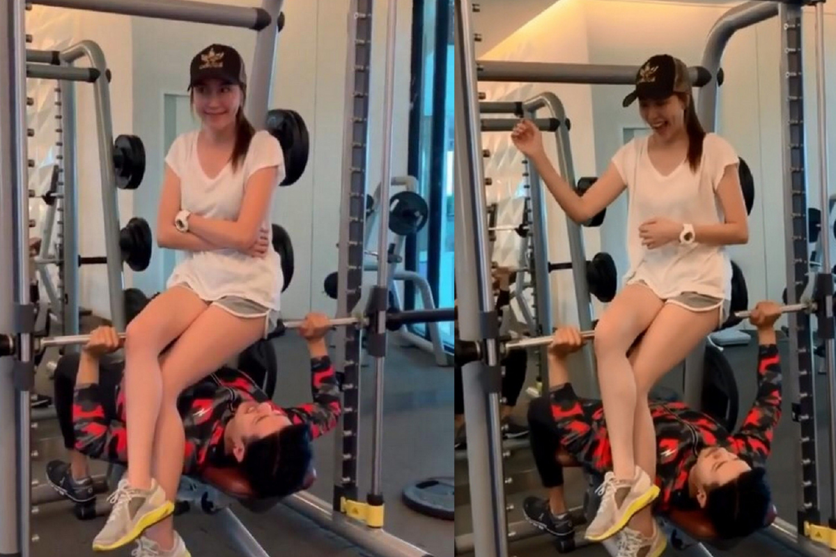 แพร เผยคลิปนั่งบนแท่นเหล็กให้ เชน ยกเพิ่มกล้ามแขนสวีทกลางฟิตเนส แพร เผยคลิปนั่งบนแท่นเหล็กให้ เชน ยกเพิ่มกล้ามแขนสวีทกลางฟิตเนส