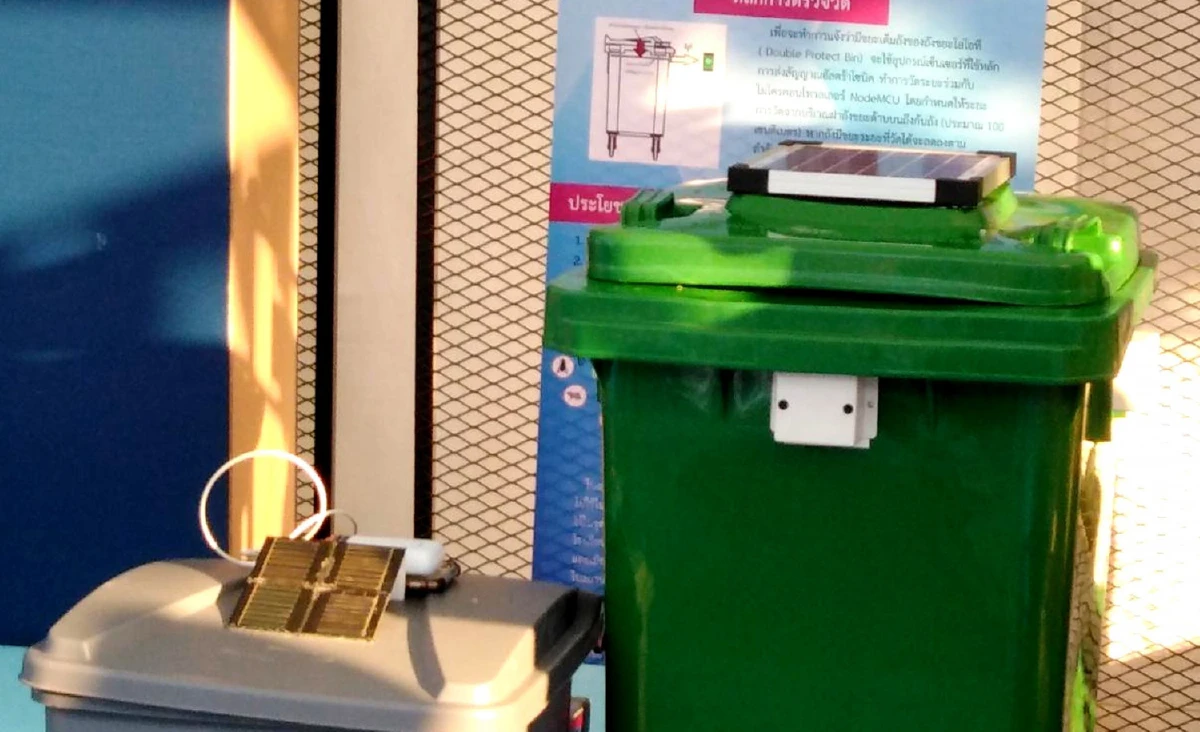 กรณ์กวิน ปันมะ-กนิษฐการจ์ ณ เชียงใหม่ ถังขยะอัจฉริยะไอโอที