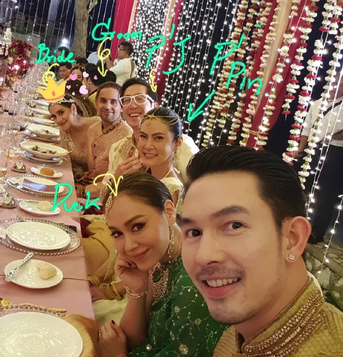 ตัวพ่อตัวแม่มาเอง "เจ-ปิ่น" กับ "อั้ม-นัท" แปลงโฉมเป็นคู่รักภารตะ ร่วมงานแต่งแบบอินเดีย