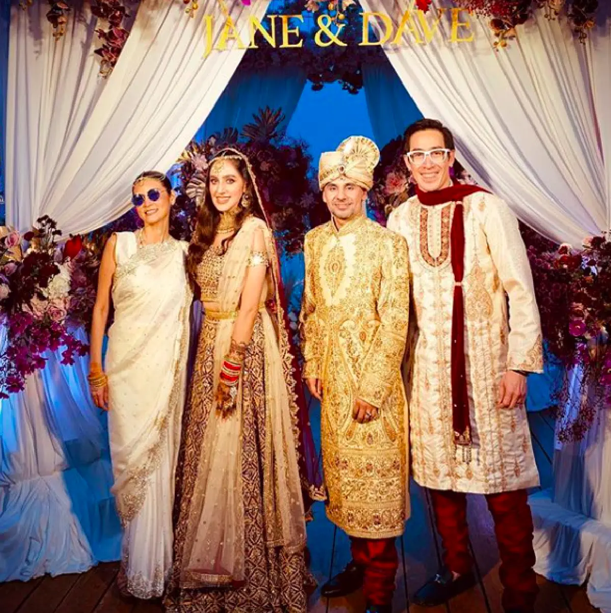 ตัวพ่อตัวแม่มาเอง "เจ-ปิ่น" กับ "อั้ม-นัท" แปลงโฉมเป็นคู่รักภารตะ ร่วมงานแต่งแบบอินเดีย