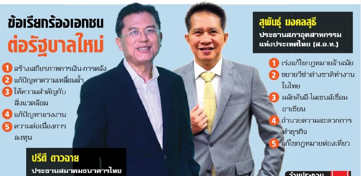 เอกชนวอนรัฐบาลใหม่ปฏิรูปเศรษฐกิจ