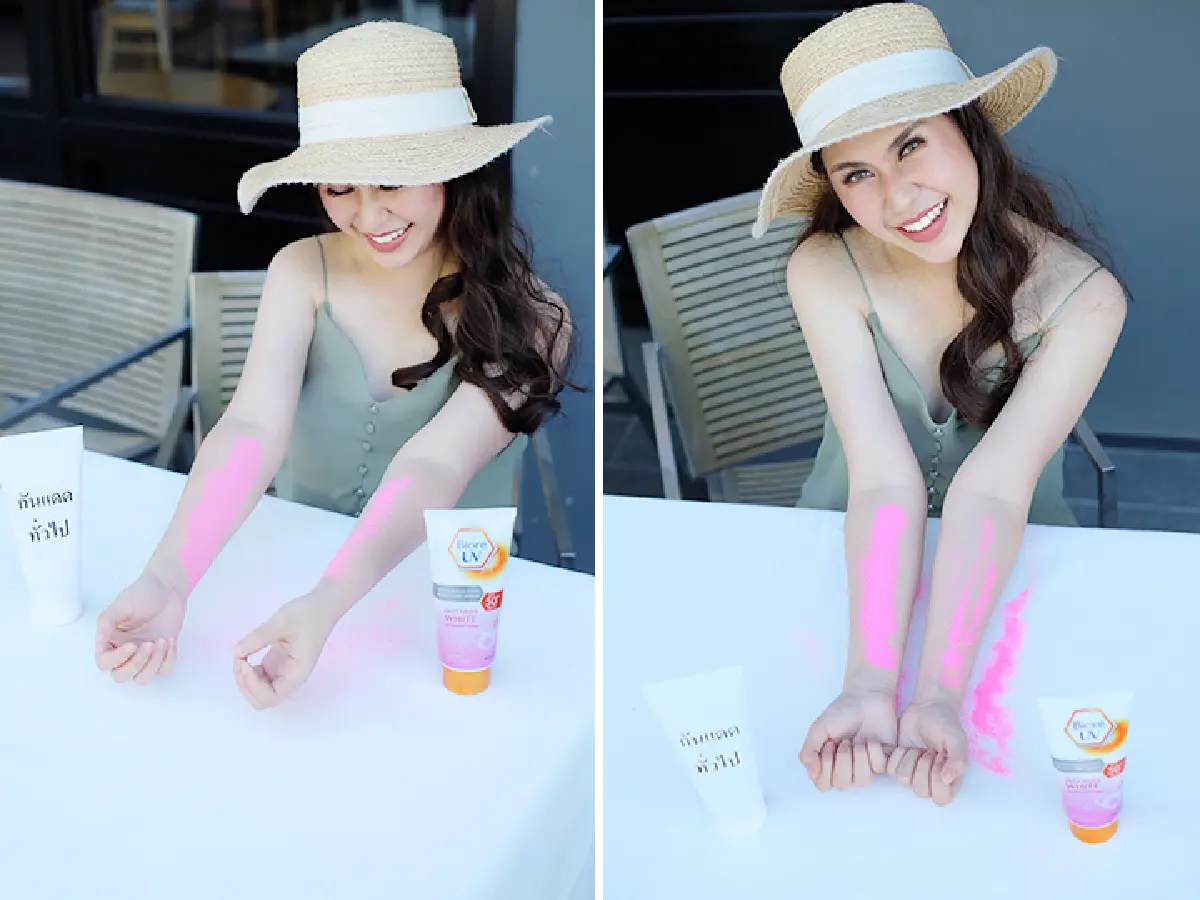 ผิวไบรท์ ขาวใสนาน แดดแรงเบอร์ไหนก็ฮิปได้ ด้วยกันแดดไวท์เทนนิ่ง